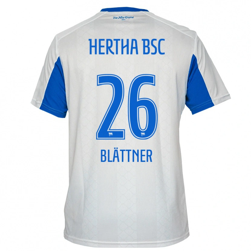 Danxen Mulher Camisola Amelie Blättner #26 Branco Azul Alternativa 2025/26 Camisa Brasil