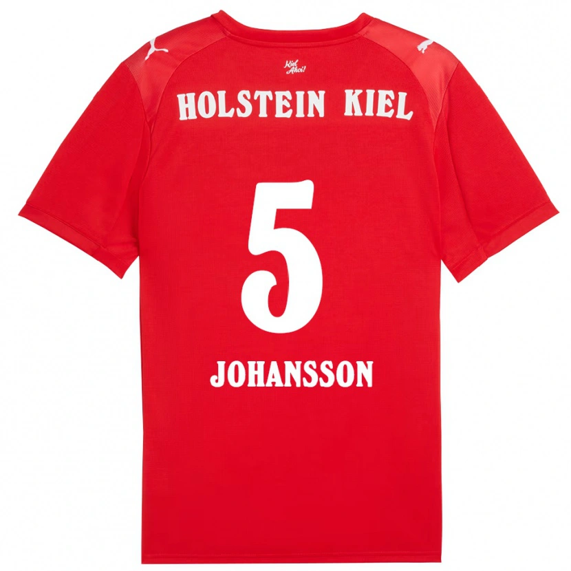Danxen Mulher Camisola Carl Johansson #5 Vermelho Azul Alternativa 2025/26 Camisa Brasil