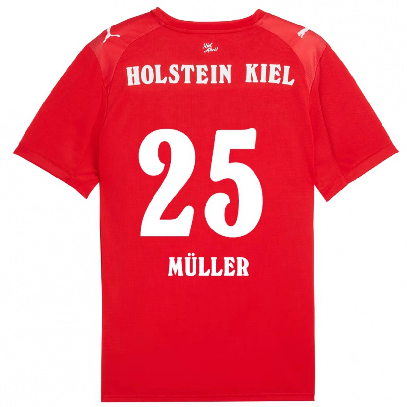 Danxen Mulher Camisola Marcus Müller #25 Vermelho Azul Alternativa 2025/26 Camisa Brasil