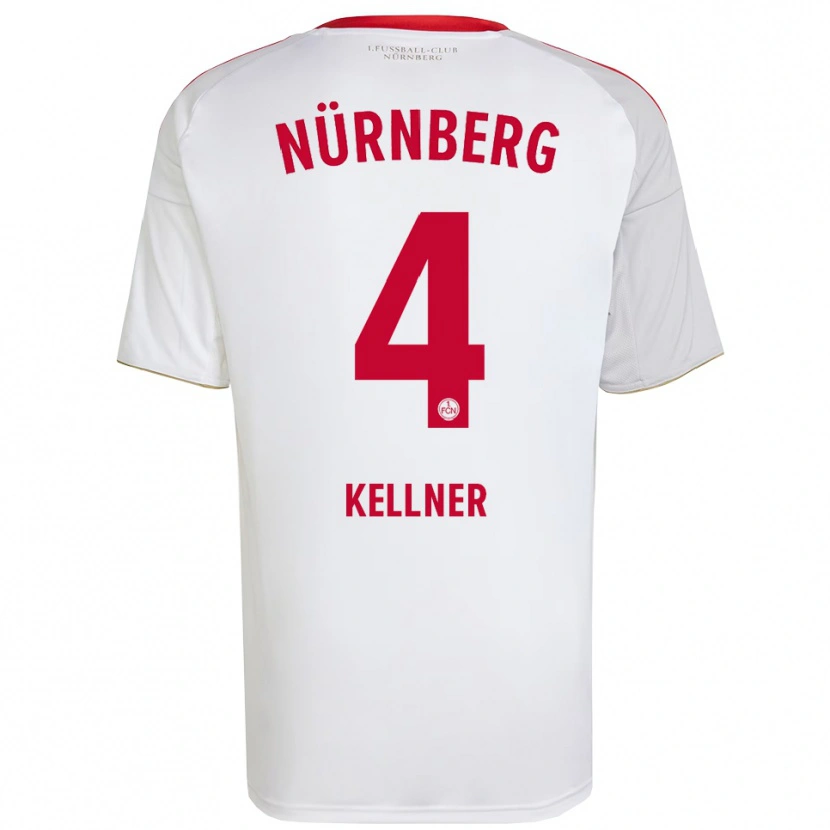 Danxen Mulher Camisola Benedikt Kellner #4 Branco Vermelho Alternativa 2025/26 Camisa Brasil
