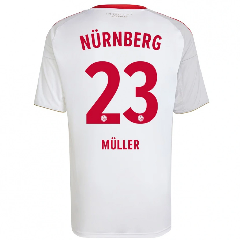 Danxen Mulher Camisola Paul Müller #23 Branco Vermelho Alternativa 2025/26 Camisa Brasil