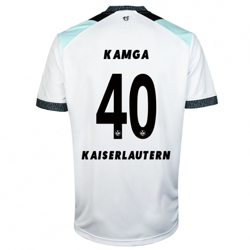 Danxen Mulher Camisola Enis Kamga #40 Branco Preto Alternativa 2025/26 Camisa Brasil