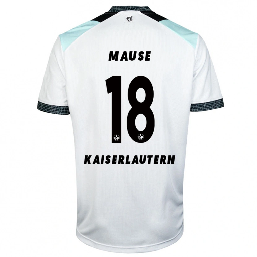 Danxen Mulher Camisola Jannik Mause #18 Branco Preto Alternativa 2025/26 Camisa Brasil
