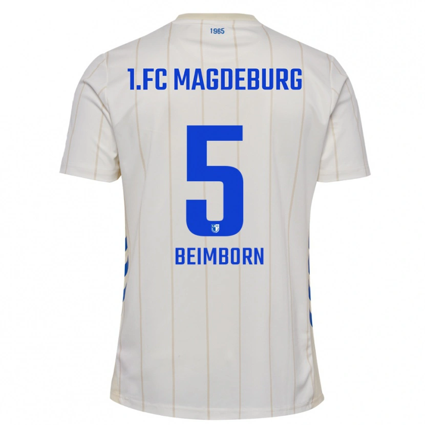Danxen Mulher Camisola Leander Beimborn #5 Branco Azul Alternativa 2025/26 Camisa Brasil