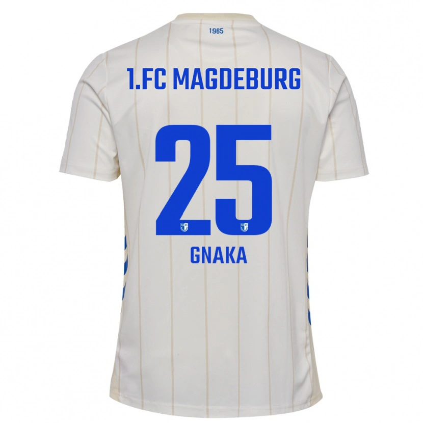 Danxen Mulher Camisola Silas Gnaka #25 Branco Azul Alternativa 2025/26 Camisa Brasil