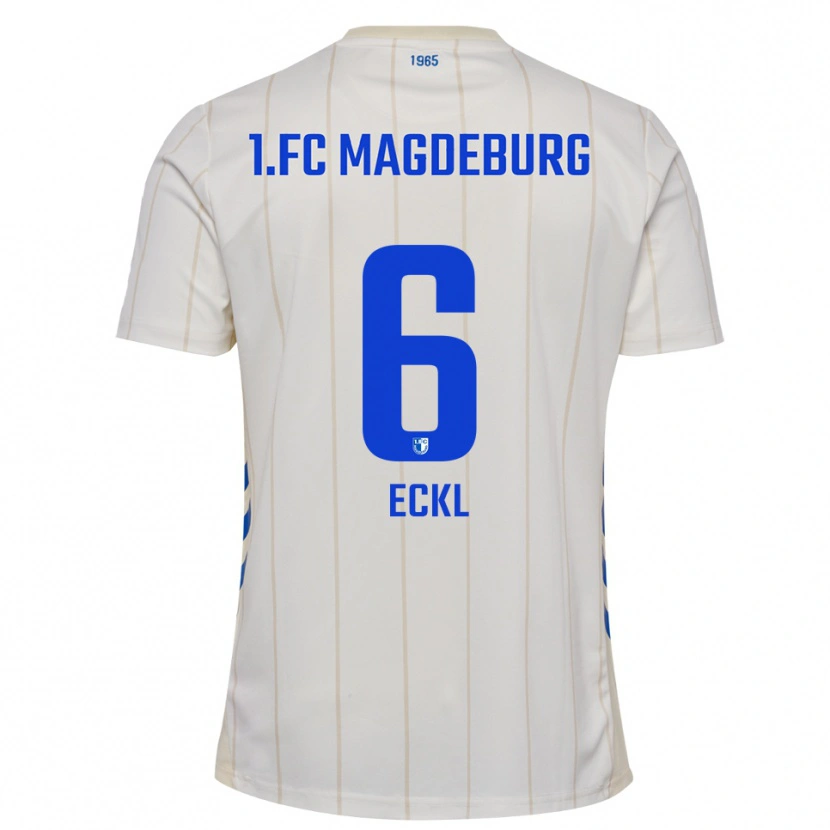 Danxen Mulher Camisola Hanna Eckl #6 Branco Azul Alternativa 2025/26 Camisa Brasil