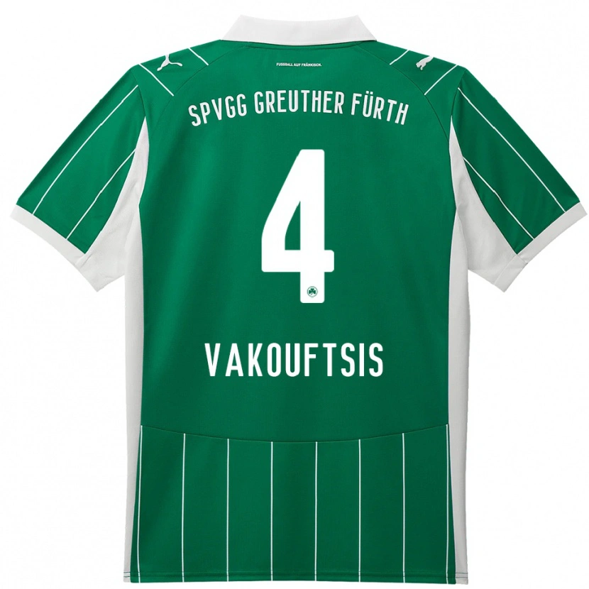 Danxen Mulher Camisola Nikolaos Vakouftsis #4 Verde Branco Alternativa 2025/26 Camisa Brasil