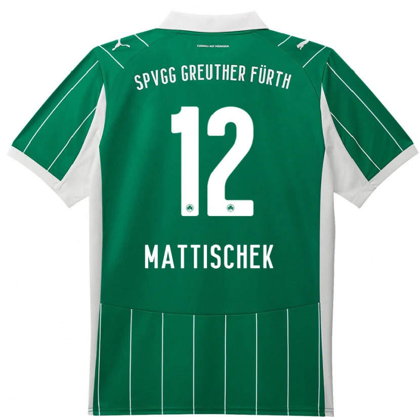 Danxen Mulher Camisola Jakob Mattischek #12 Verde Branco Alternativa 2025/26 Camisa Brasil