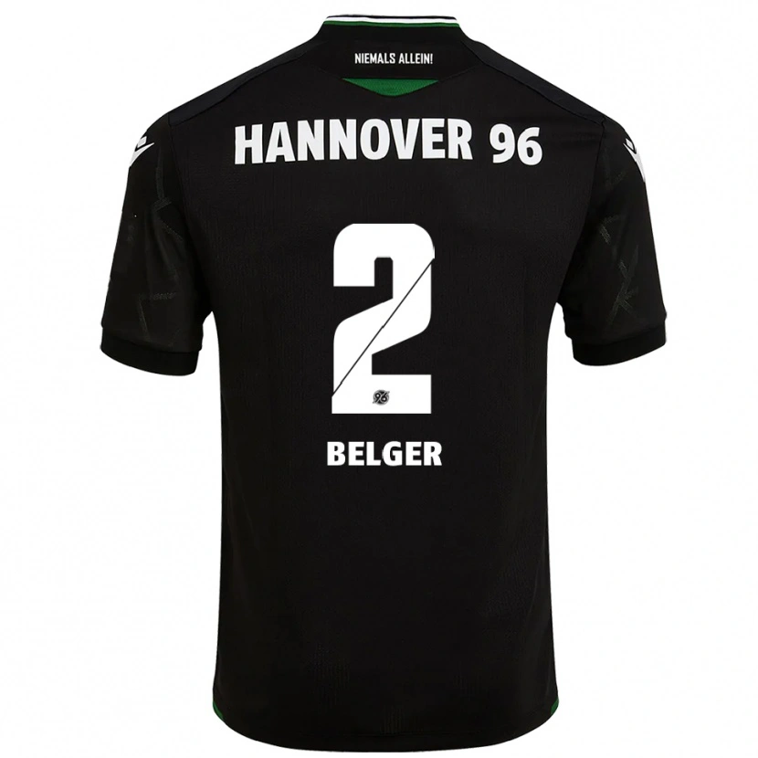 Danxen Mulher Camisola Max Belger #2 Preto Verde Alternativa 2025/26 Camisa Brasil