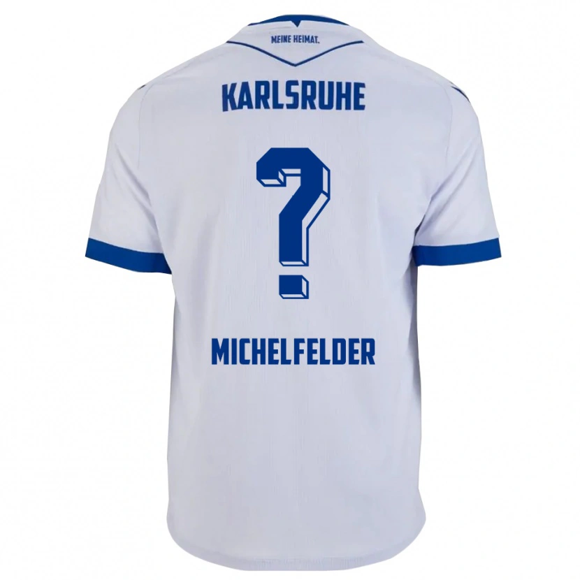 Danxen Mulher Camisola Norina Michelfelder #0 Branco Azul Alternativa 2025/26 Camisa Brasil
