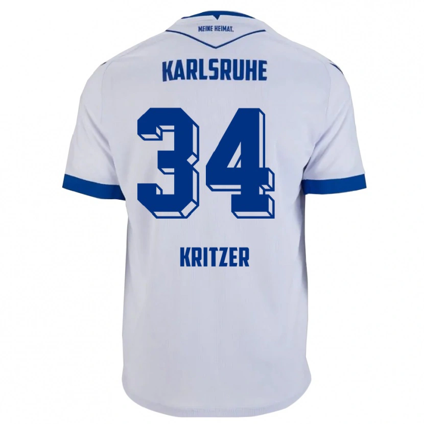 Danxen Mulher Camisola Mateo Kritzer #34 Branco Azul Alternativa 2025/26 Camisa Brasil