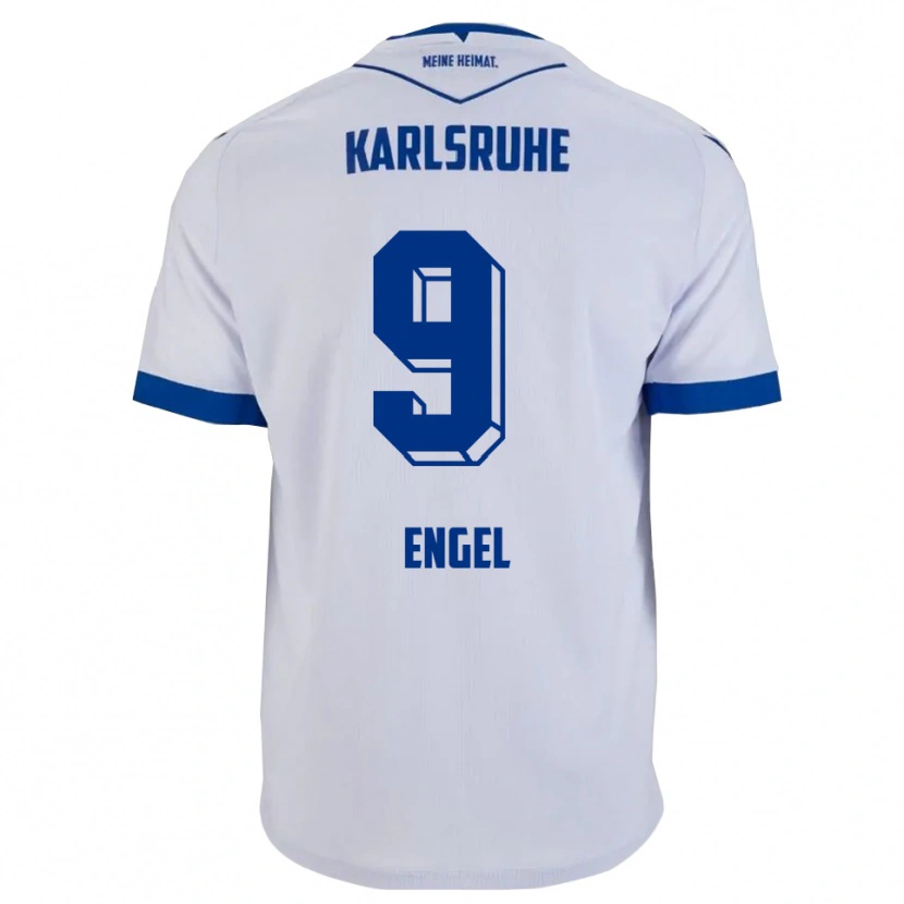 Danxen Mulher Camisola Nico Engel #9 Branco Azul Alternativa 2025/26 Camisa Brasil