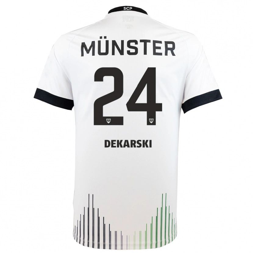 Danxen Mulher Camisola Lasse Dekarski #24 Branco Preto Alternativa 2025/26 Camisa Brasil