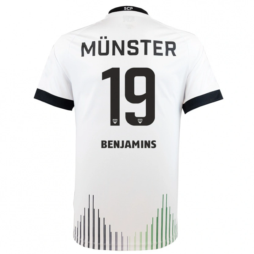 Danxen Mulher Camisola Marvin Benjamins #19 Branco Preto Alternativa 2025/26 Camisa Brasil