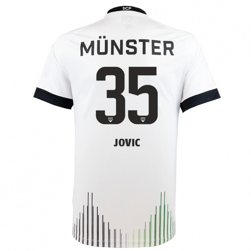 Danxen Mulher Camisola Jovan Jovic #35 Branco Preto Alternativa 2025/26 Camisa Brasil