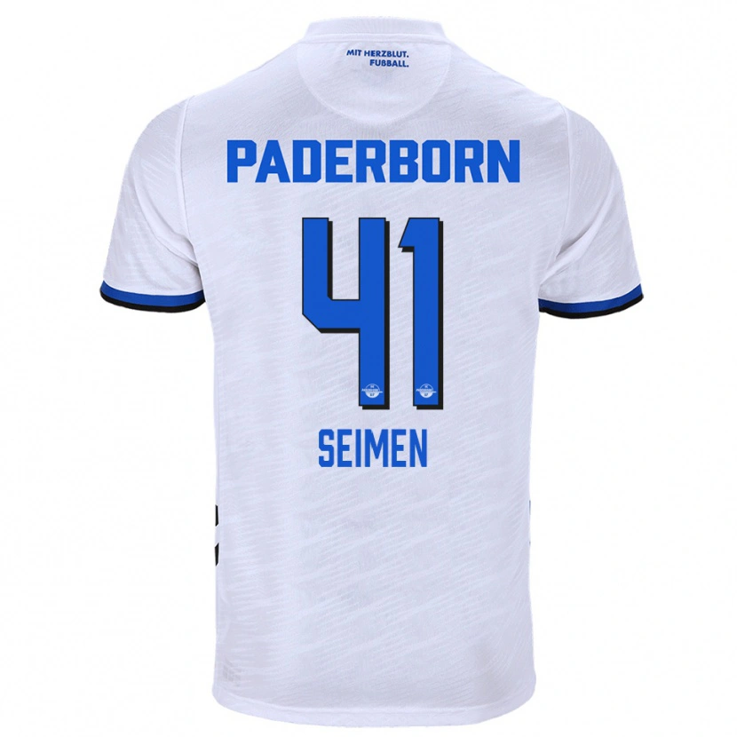 Danxen Mulher Camisola Dennis Seimen #41 Branco Azul Alternativa 2025/26 Camisa Brasil