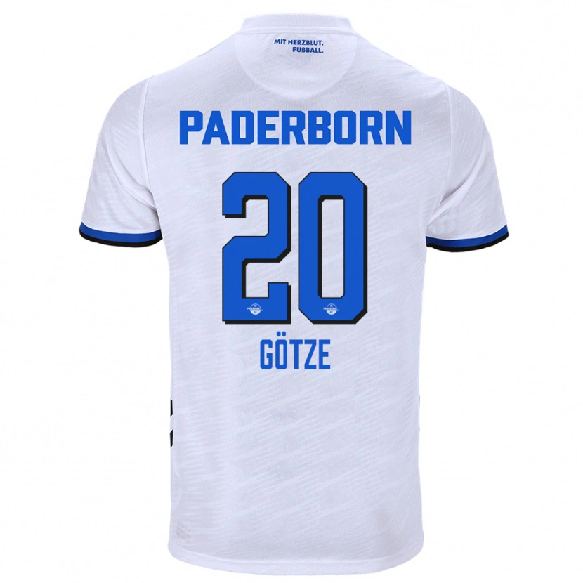 Danxen Mulher Camisola Felix Götze #20 Branco Azul Alternativa 2025/26 Camisa Brasil