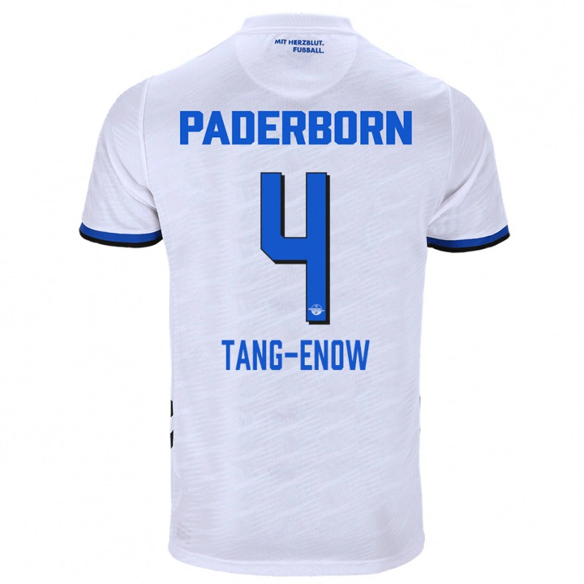 Danxen Mulher Camisola Jason Tang-Enow #4 Branco Azul Alternativa 2025/26 Camisa Brasil