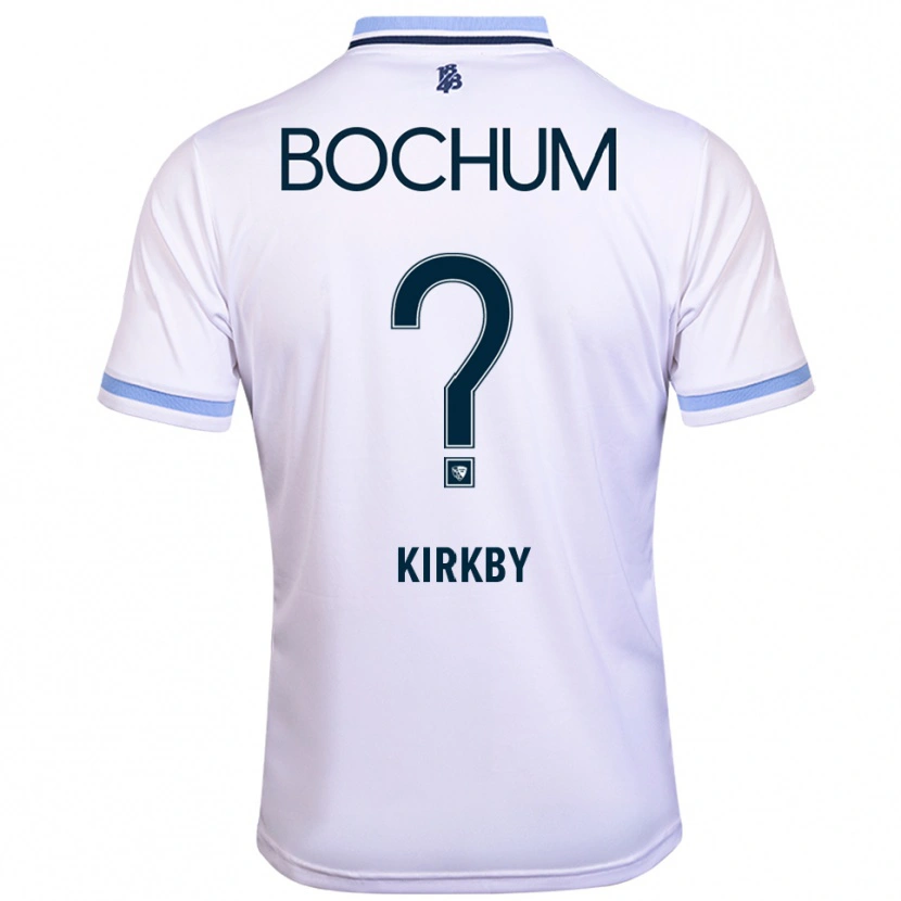Danxen Mulher Camisola Lara Kirkby #0 Branco Azul Celeste Alternativa 2025/26 Camisa Brasil
