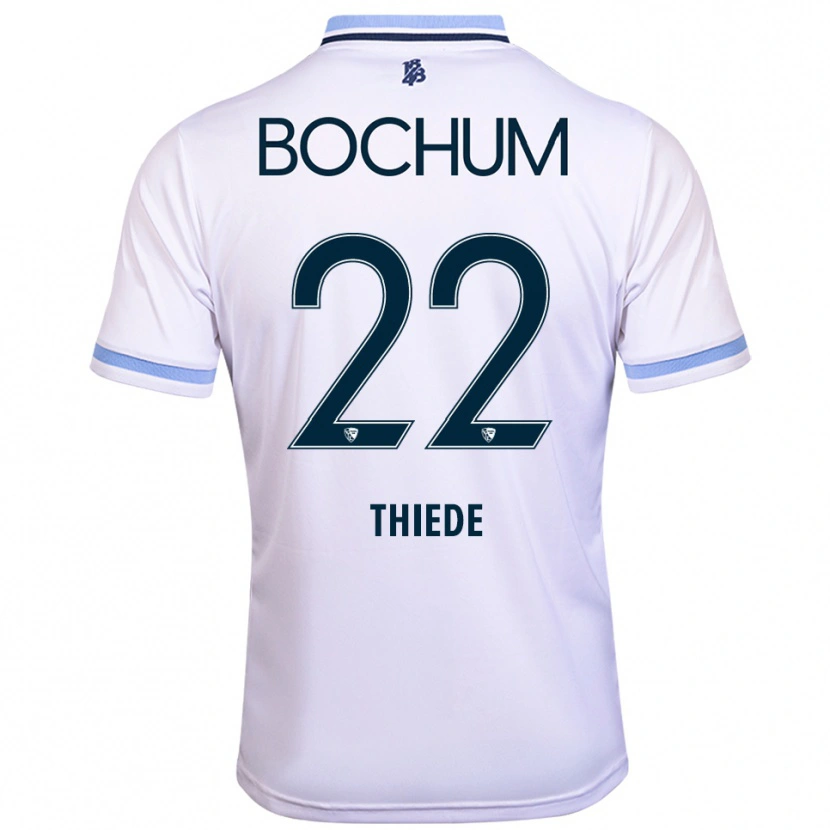 Danxen Mulher Camisola Niclas Thiede #22 Branco Azul Celeste Alternativa 2025/26 Camisa Brasil