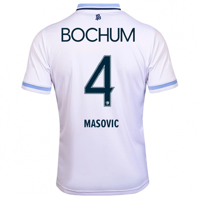 Danxen Mulher Camisola Erhan Masovic #4 Branco Azul Celeste Alternativa 2025/26 Camisa Brasil