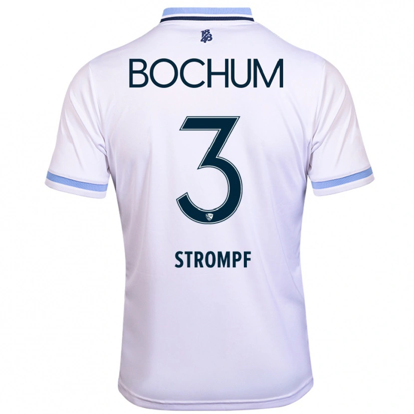 Danxen Mulher Camisola Philipp Strompf #3 Branco Azul Celeste Alternativa 2025/26 Camisa Brasil