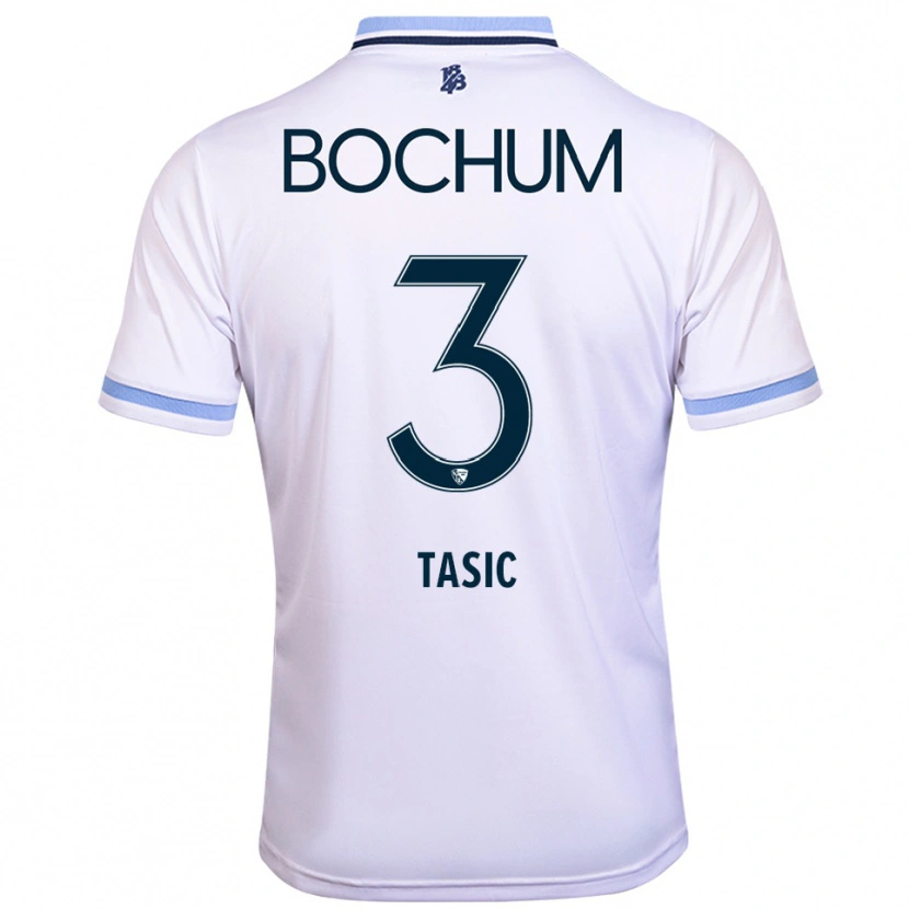 Danxen Mulher Camisola Stevan Tasic #3 Branco Azul Celeste Alternativa 2025/26 Camisa Brasil
