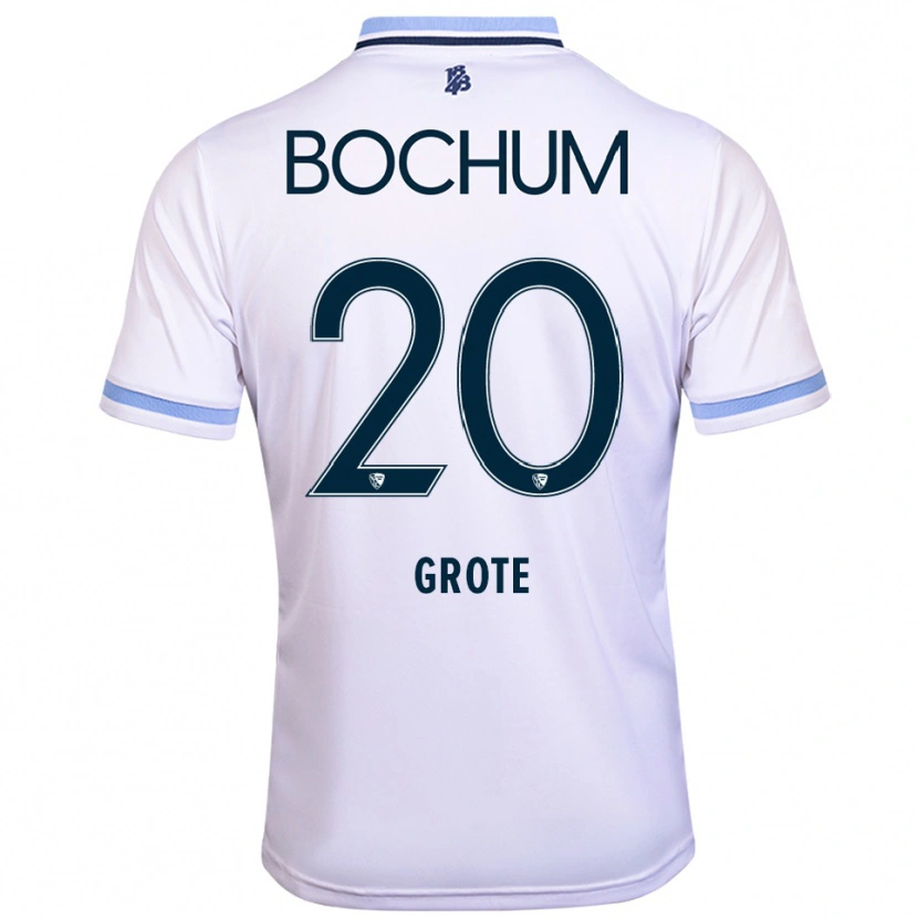 Danxen Mulher Camisola Dennis Grote #20 Branco Azul Celeste Alternativa 2025/26 Camisa Brasil