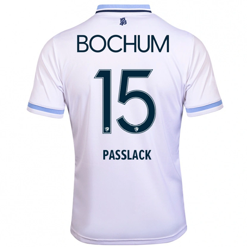 Danxen Mulher Camisola Felix Passlack #15 Branco Azul Celeste Alternativa 2025/26 Camisa Brasil