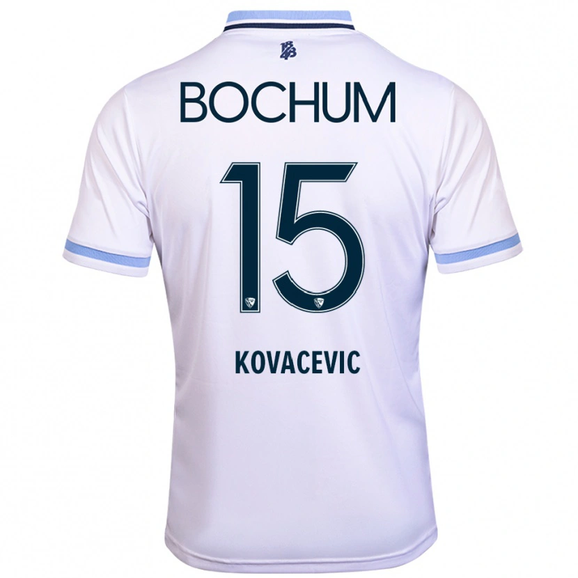 Danxen Mulher Camisola Elhan Kovacevic #15 Branco Azul Celeste Alternativa 2025/26 Camisa Brasil