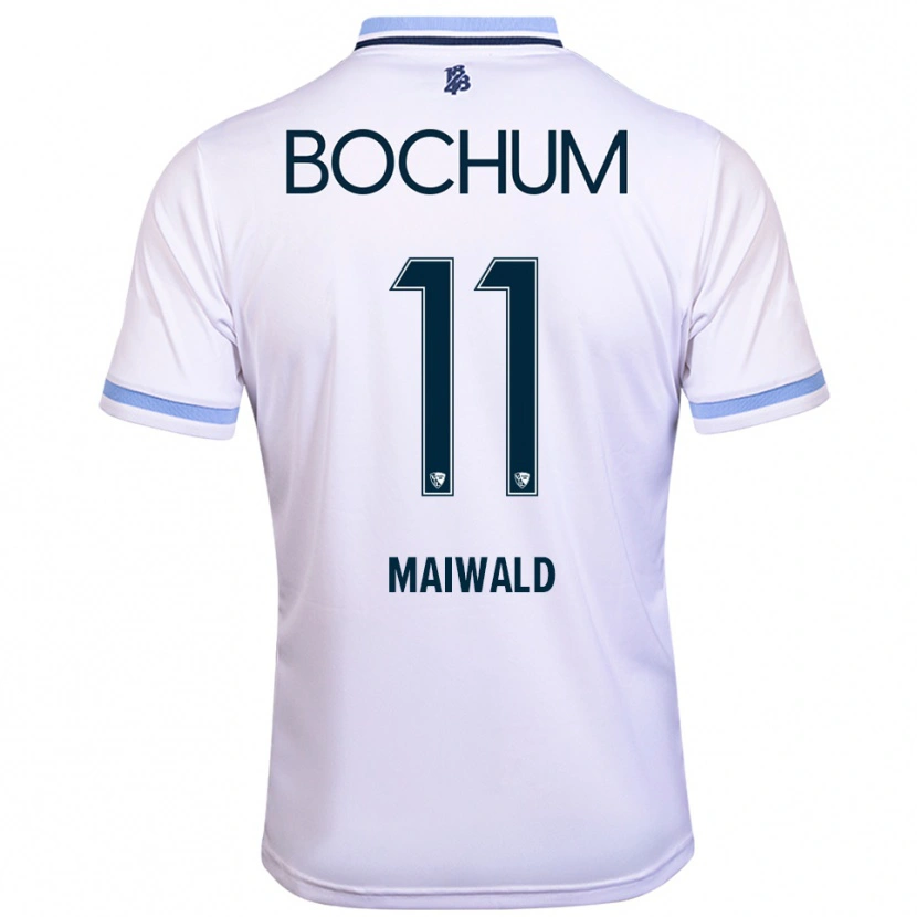 Danxen Mulher Camisola Anna Maiwald #11 Branco Azul Celeste Alternativa 2025/26 Camisa Brasil
