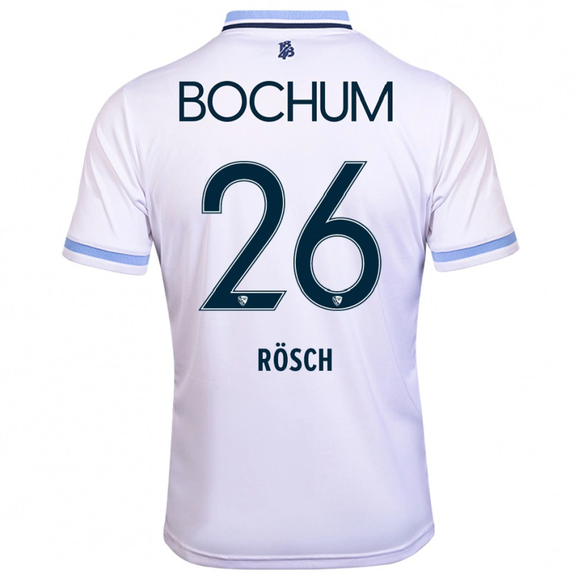 Danxen Mulher Camisola Romario Rösch #26 Branco Azul Celeste Alternativa 2025/26 Camisa Brasil