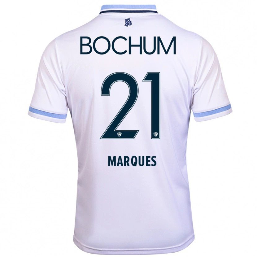 Danxen Mulher Camisola Anna Marques #21 Branco Azul Celeste Alternativa 2025/26 Camisa Brasil