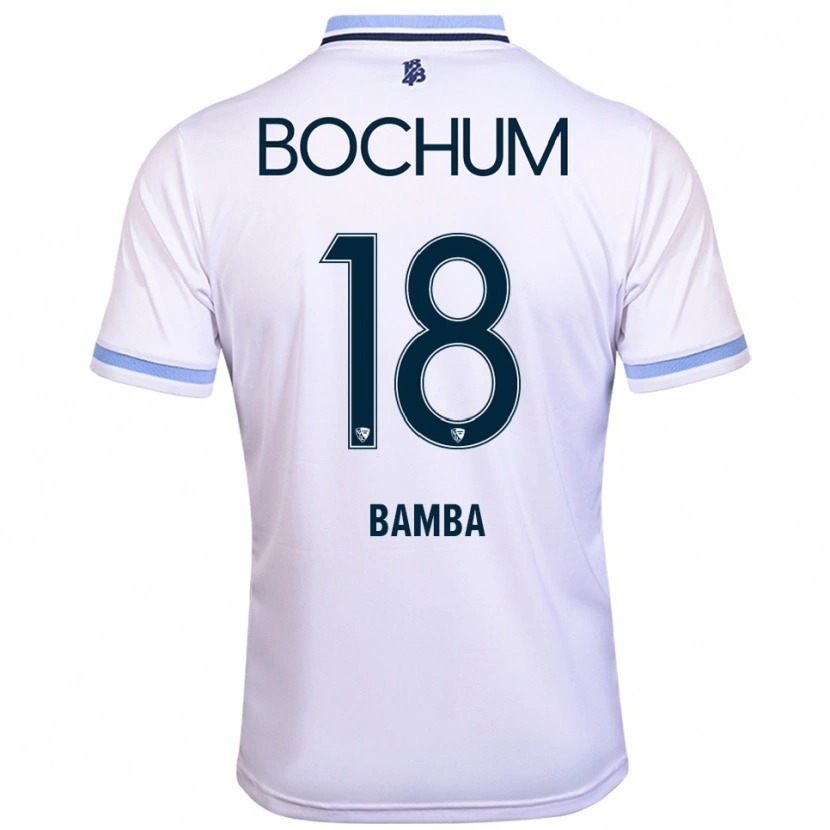 Danxen Mulher Camisola Samuel Bamba #18 Branco Azul Celeste Alternativa 2025/26 Camisa Brasil