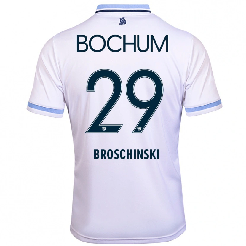 Danxen Mulher Camisola Moritz Broschinski #29 Branco Azul Celeste Alternativa 2025/26 Camisa Brasil