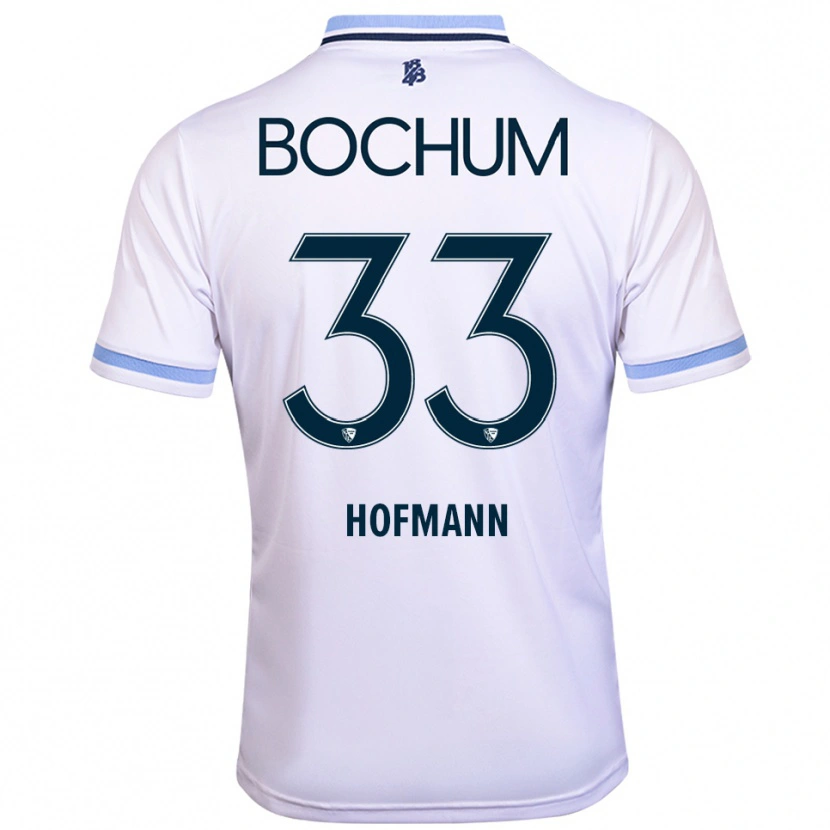 Danxen Mulher Camisola Philipp Hofmann #33 Branco Azul Celeste Alternativa 2025/26 Camisa Brasil