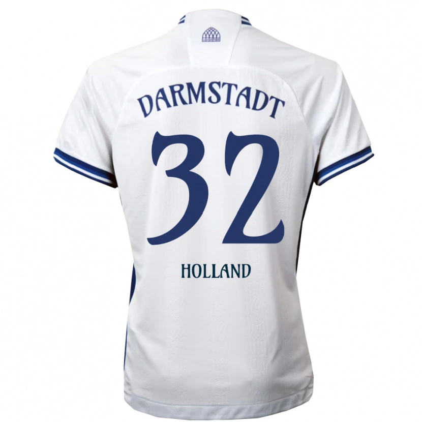 Danxen Mulher Camisola Fabian Holland #32 Branco Azul Alternativa 2025/26 Camisa Brasil