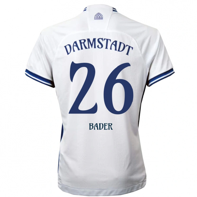 Danxen Mulher Camisola Matthias Bader #26 Branco Azul Alternativa 2025/26 Camisa Brasil