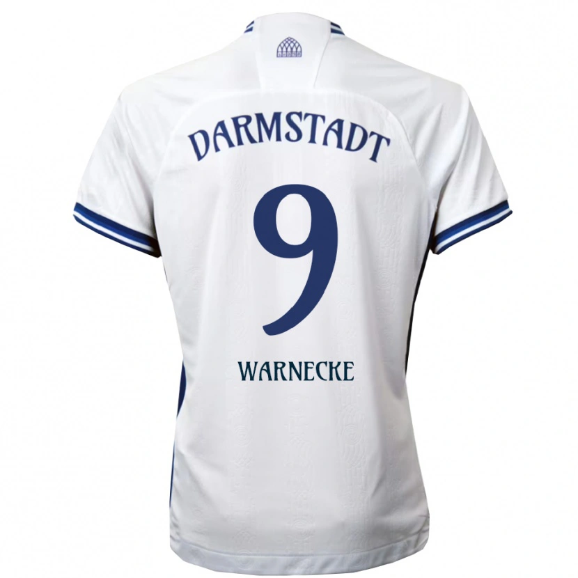 Danxen Mulher Camisola Ben Warnecke #9 Branco Azul Alternativa 2025/26 Camisa Brasil