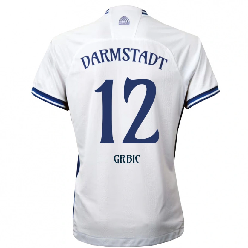 Danxen Mulher Camisola Viktor Grbic #12 Branco Azul Alternativa 2025/26 Camisa Brasil