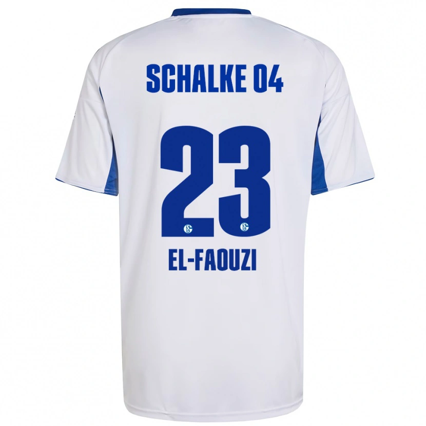 Danxen Mulher Camisola Soufiane El-Faouzi #23 Branco Azul Alternativa 2025/26 Camisa Brasil