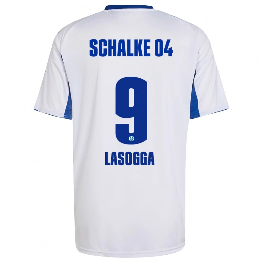 Danxen Mulher Camisola Pierre-Michel Lasogga #9 Branco Azul Alternativa 2025/26 Camisa Brasil