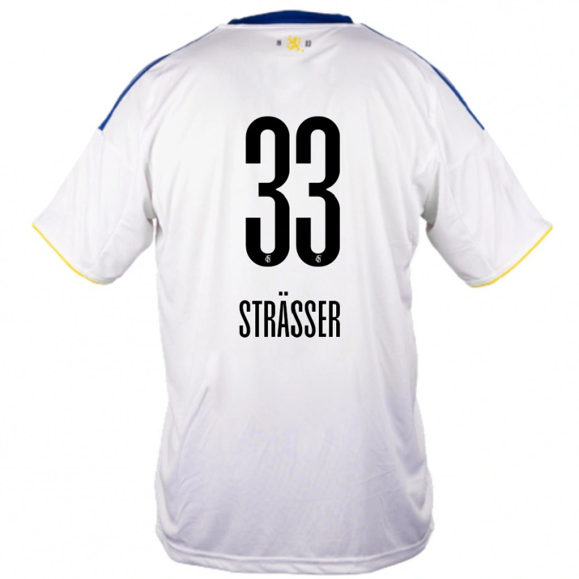 Danxen Mulher Camisola Jannick Strässer #33 Branco Azul Amarelo Alternativa 2025/26 Camisa Brasil
