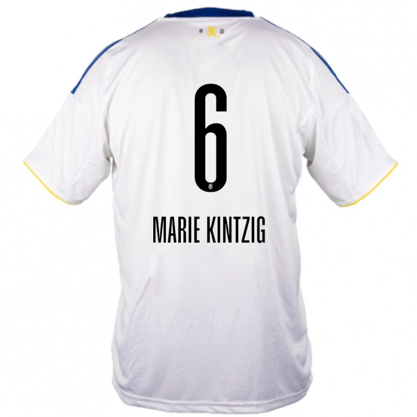 Danxen Mulher Camisola Lilly Marie Kintzig #6 Branco Azul Amarelo Alternativa 2025/26 Camisa Brasil