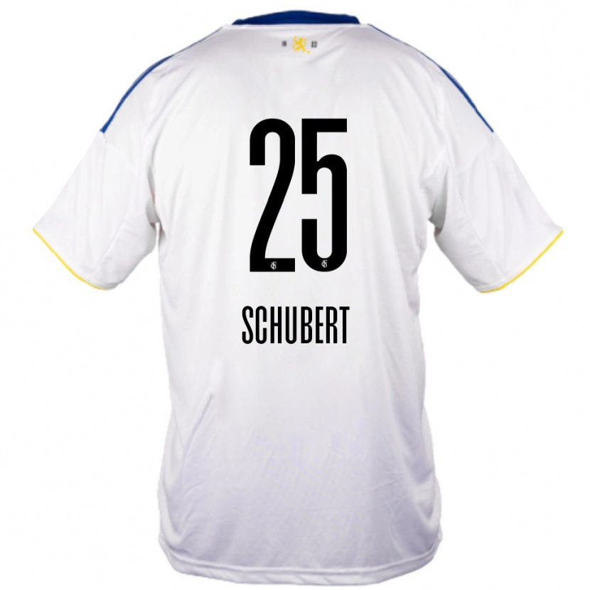 Danxen Mulher Camisola Leonardo Schubert #25 Branco Azul Amarelo Alternativa 2025/26 Camisa Brasil