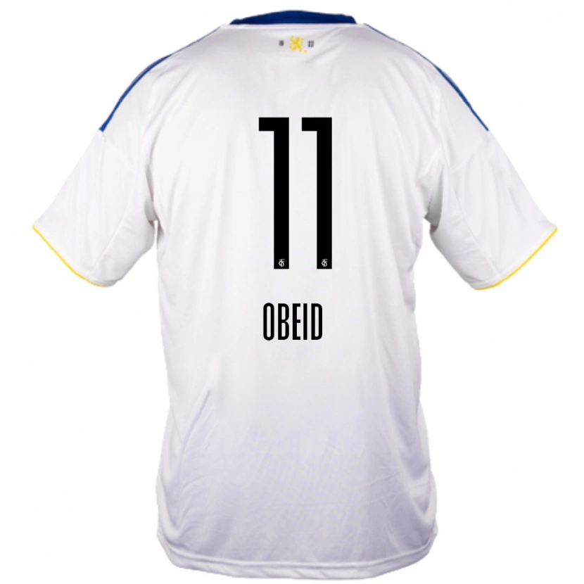 Danxen Mulher Camisola Bibars Obeid #11 Branco Azul Amarelo Alternativa 2025/26 Camisa Brasil