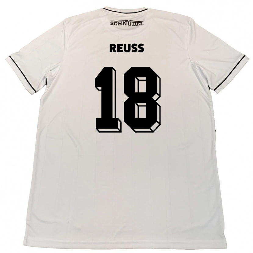 Danxen Mulher Camisola Noah Reuß #18 Branco Preto Alternativa 2025/26 Camisa Brasil