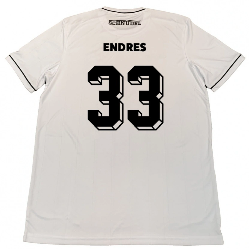 Danxen Mulher Camisola Joshua Endres #33 Branco Preto Alternativa 2025/26 Camisa Brasil