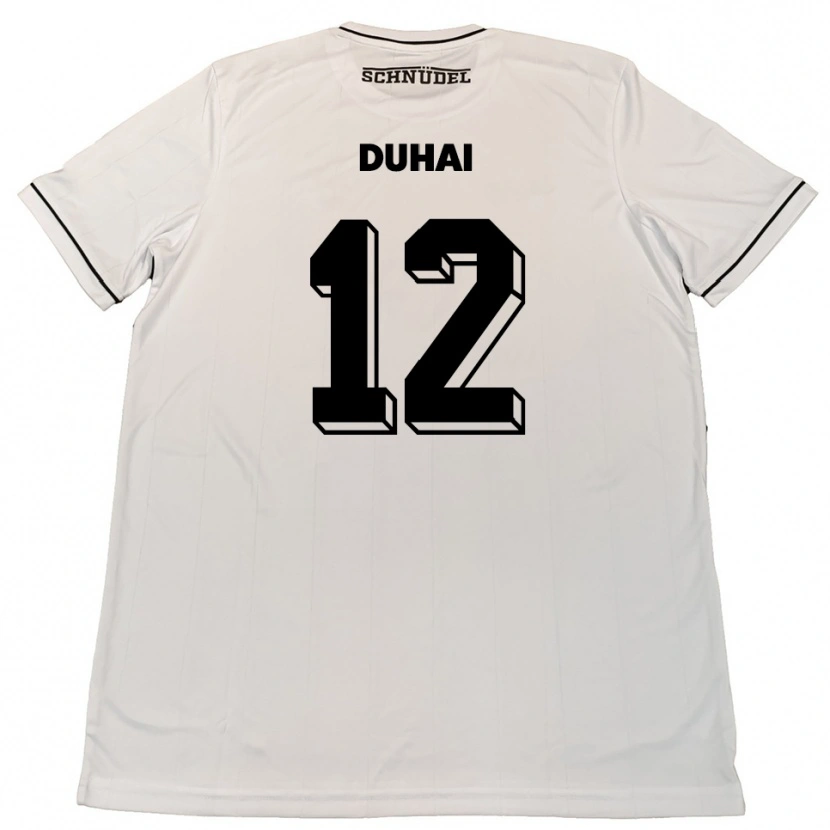 Danxen Mulher Camisola Konstantin Duhai #12 Branco Preto Alternativa 2025/26 Camisa Brasil