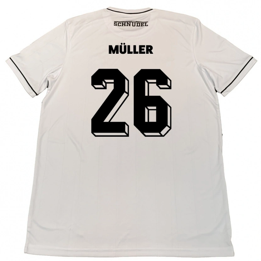 Danxen Mulher Camisola Maro Müller #26 Branco Preto Alternativa 2025/26 Camisa Brasil